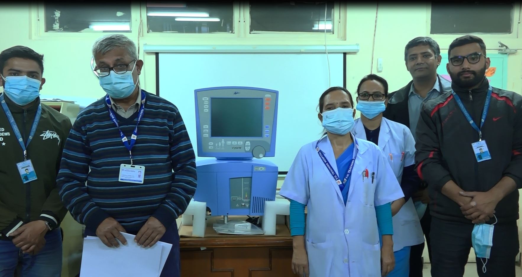 Himalayan Bank ventilator machine support to Teaching Hospital